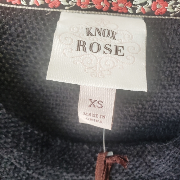 Knox Rose Long Sleeve Dark Blue Knitted Sweater XS - Picture 3 of 8